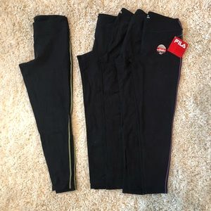 5 Fila Leggings Used and New Black Side Stictching